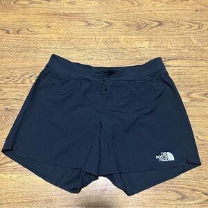 The North Face Athletic Black Shorts size large activewear sports drawstring